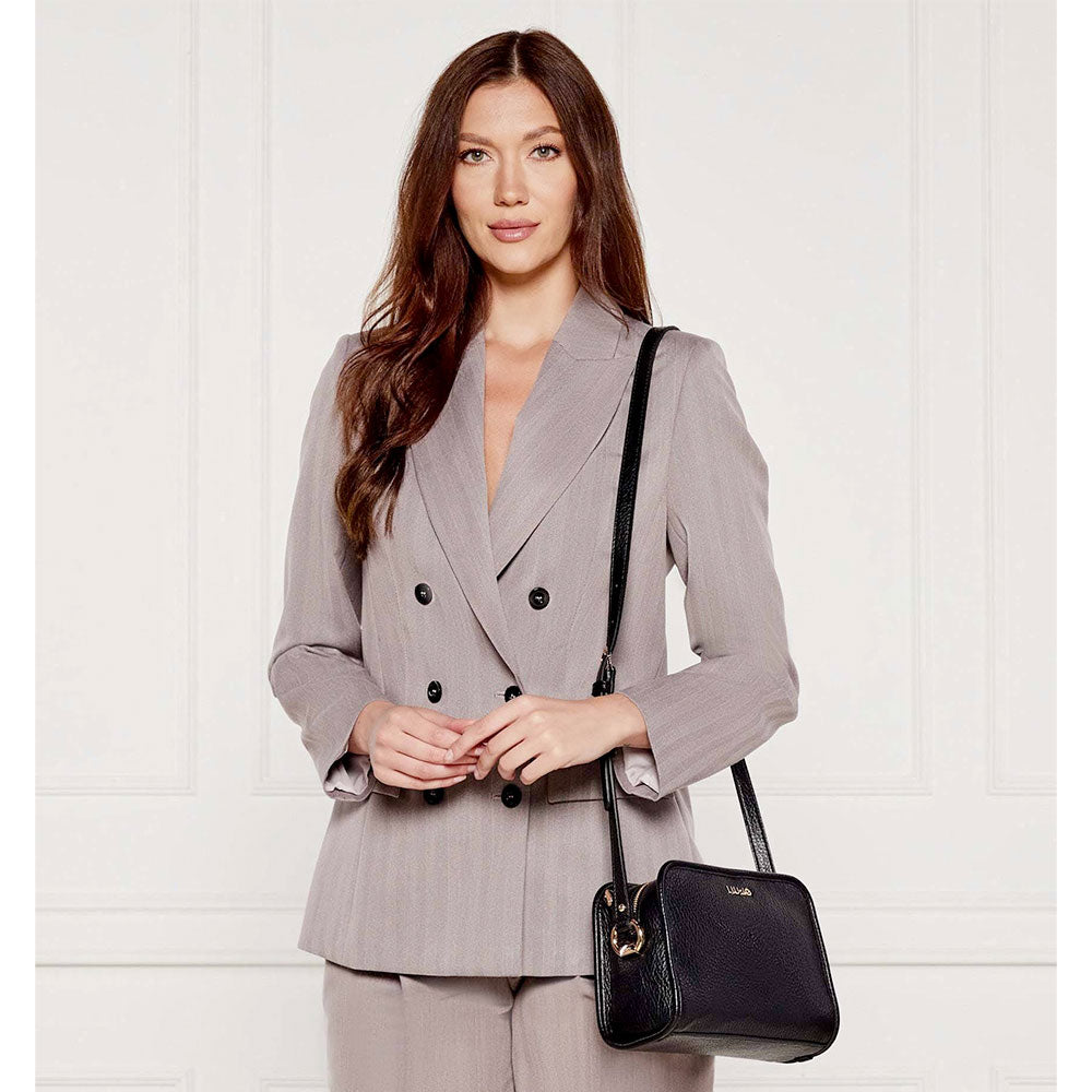 Borsa Donna a Tracolla LIU JO Better effetto Bottalato Nera