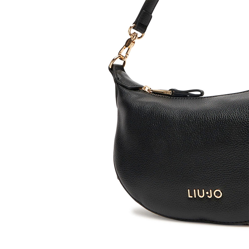 Hobo Bag Small con Tracolla LIU JO Better effetto Bottalato Nero