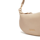 LIU JO Better Kleine Hobo-Tasche mit Schulterriemen in einem getrommelten Beige-Effekt