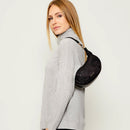 Hobo Bag Small con Tracolla LIU JO in Nylon Nero con Stampa Logo All Over