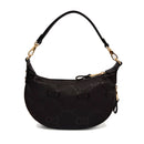 Hobo Bag Small con Tracolla LIU JO in Nylon Nero con Stampa Logo All Over