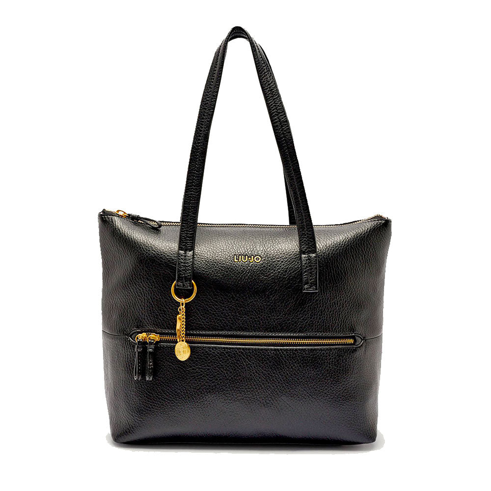 Shopping Bag Donna LIU JO Better effetto Bottalato Nero