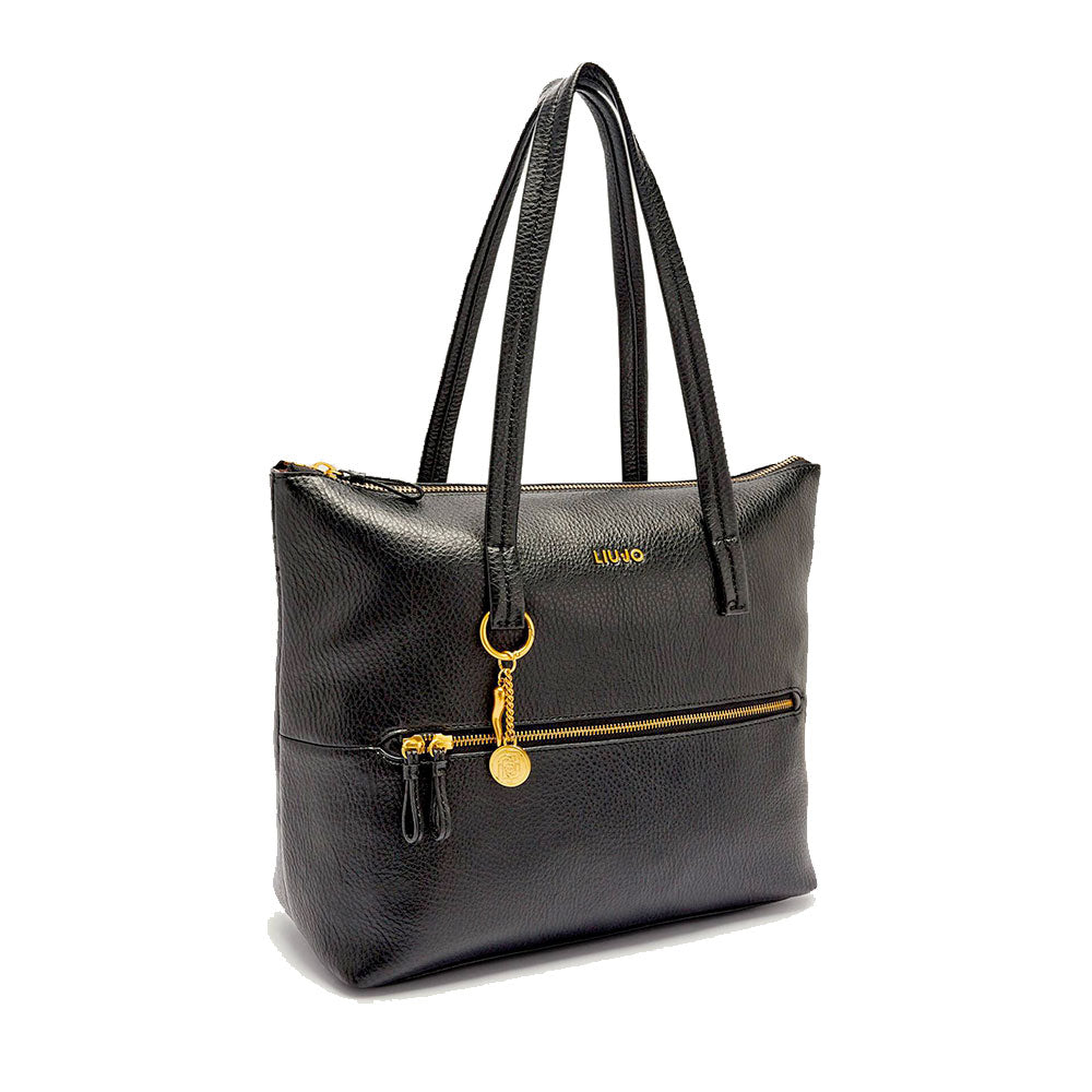 Shopping Bag Donna LIU JO Better effetto Bottalato Nero
