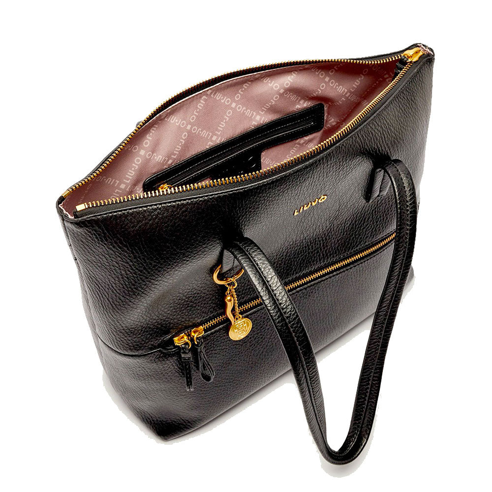 Shopping Bag Donna LIU JO Better effetto Bottalato Nero