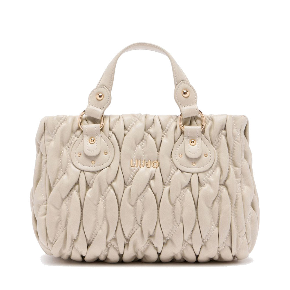 Borsa Donna a Mano LIU JO Better Trapuntata con Intreccio color Marmo