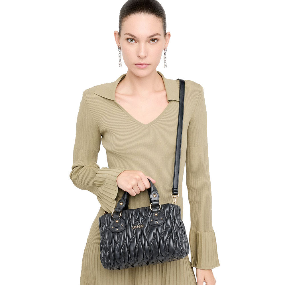 Borsa Donna a Mano LIU JO Better Trapuntata con Intreccio color Marmo