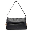 Borsa Donna a Spalla LIU JO effetto Bottalato Nero con Borchie Laterali