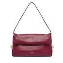Borsa Donna a Spalla LIU JO effetto Bottalato Red Wine con Borchie Laterali