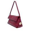 Borsa Donna a Spalla LIU JO effetto Bottalato Red Wine con Borchie Laterali