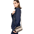 Borsa Donna a Tracolla LIU JO in Tessuto Jacquard con Logo All Over Desert Taupe