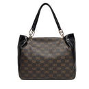 Shopping Bag LIU JO Marrone con Logo Monogram e Inserto effetto Bottalato Nero