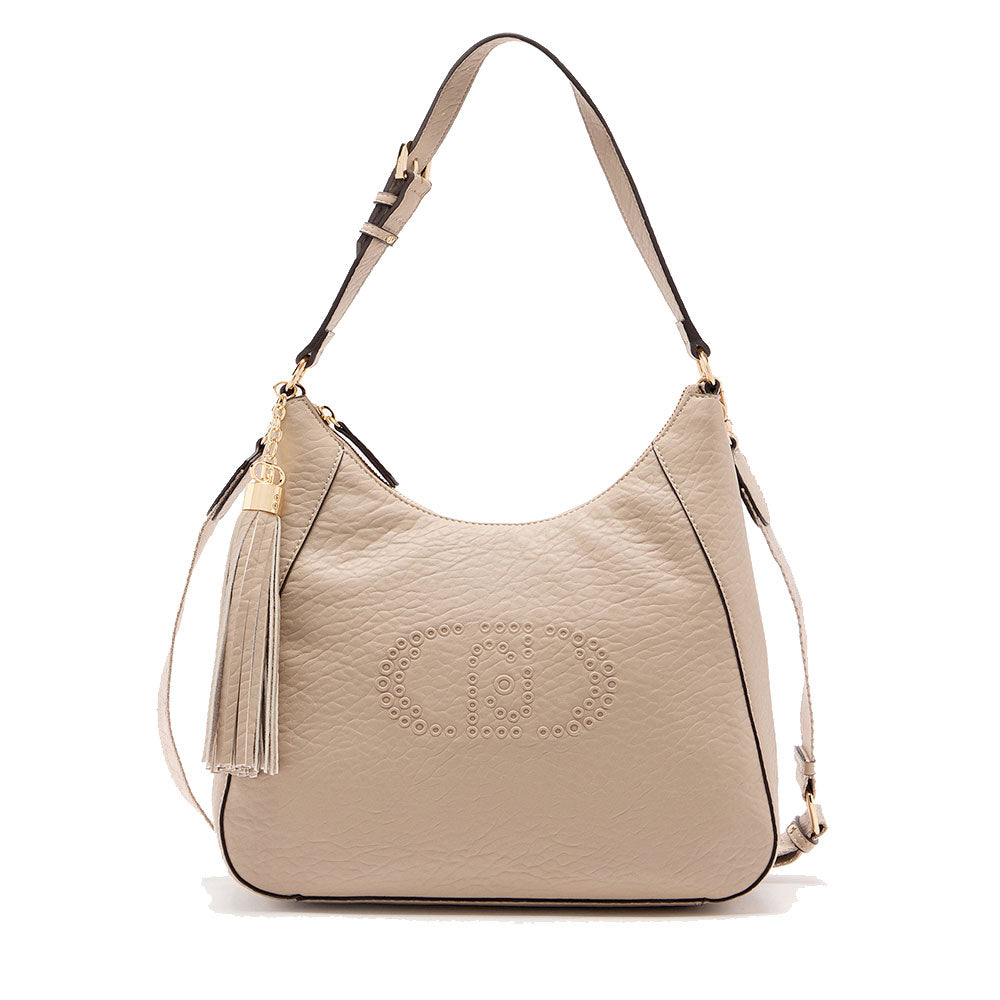Hobo Bag a Spalla LIU JO Better con Logo e Nappa Beige