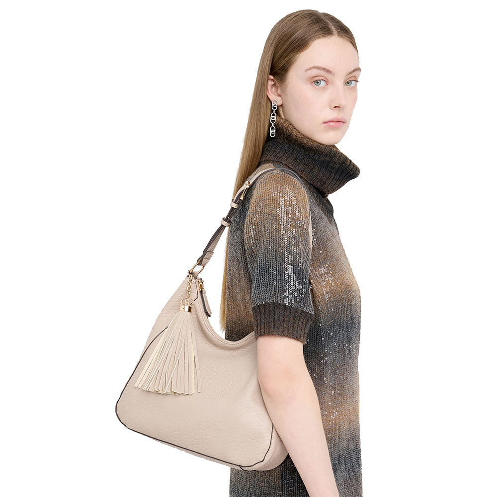 Hobo Bag a Spalla LIU JO Better con Logo e Nappa Moro Light