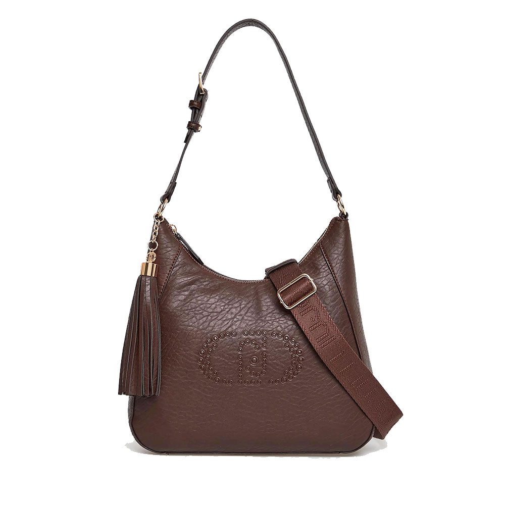 Hobo Bag a Spalla LIU JO Better con Logo e Nappa Moro Light