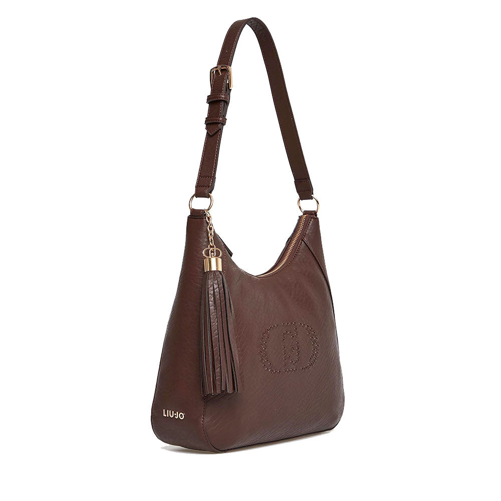 Hobo Bag a Spalla LIU JO Better con Logo e Nappa Moro Light