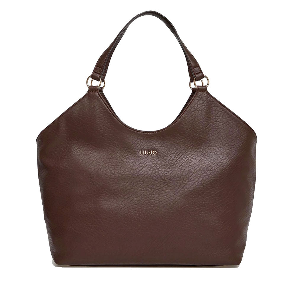 Tote Bag a Spalla LIU JO Better Moro Light con Logo e Nappa