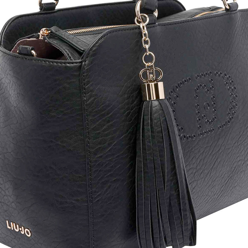 Bauletto Donna a Mano LIU JO Better Nera con Logo e Nappa