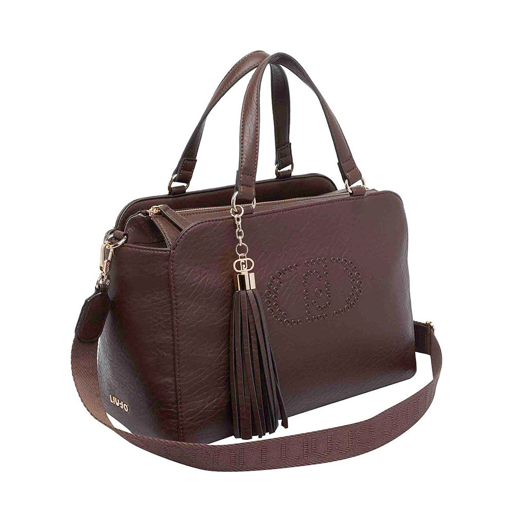 Bauletto Donna a Mano LIU JO Better Moro Light con Logo e Nappa