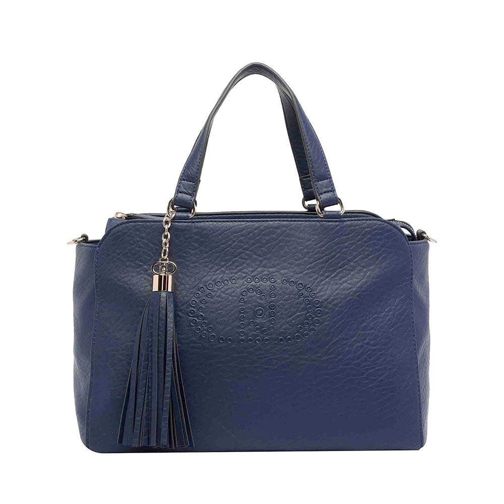 Bauletto Donna a Mano LIU JO Better Blu con Logo e Nappa