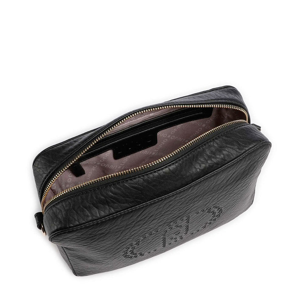 Borsa a Tracolla LIU JO Better con Logo e Nappa Nero