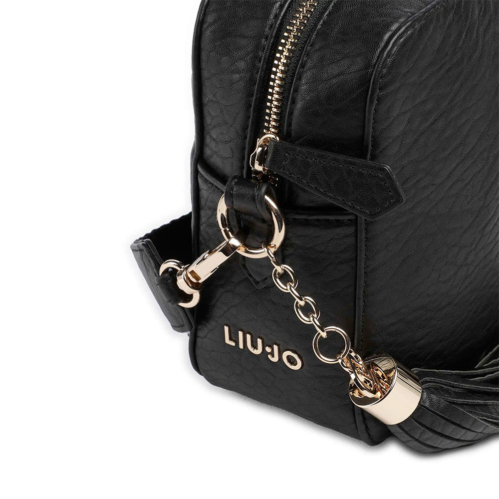 Borsa a Tracolla LIU JO Better con Logo e Nappa Nero