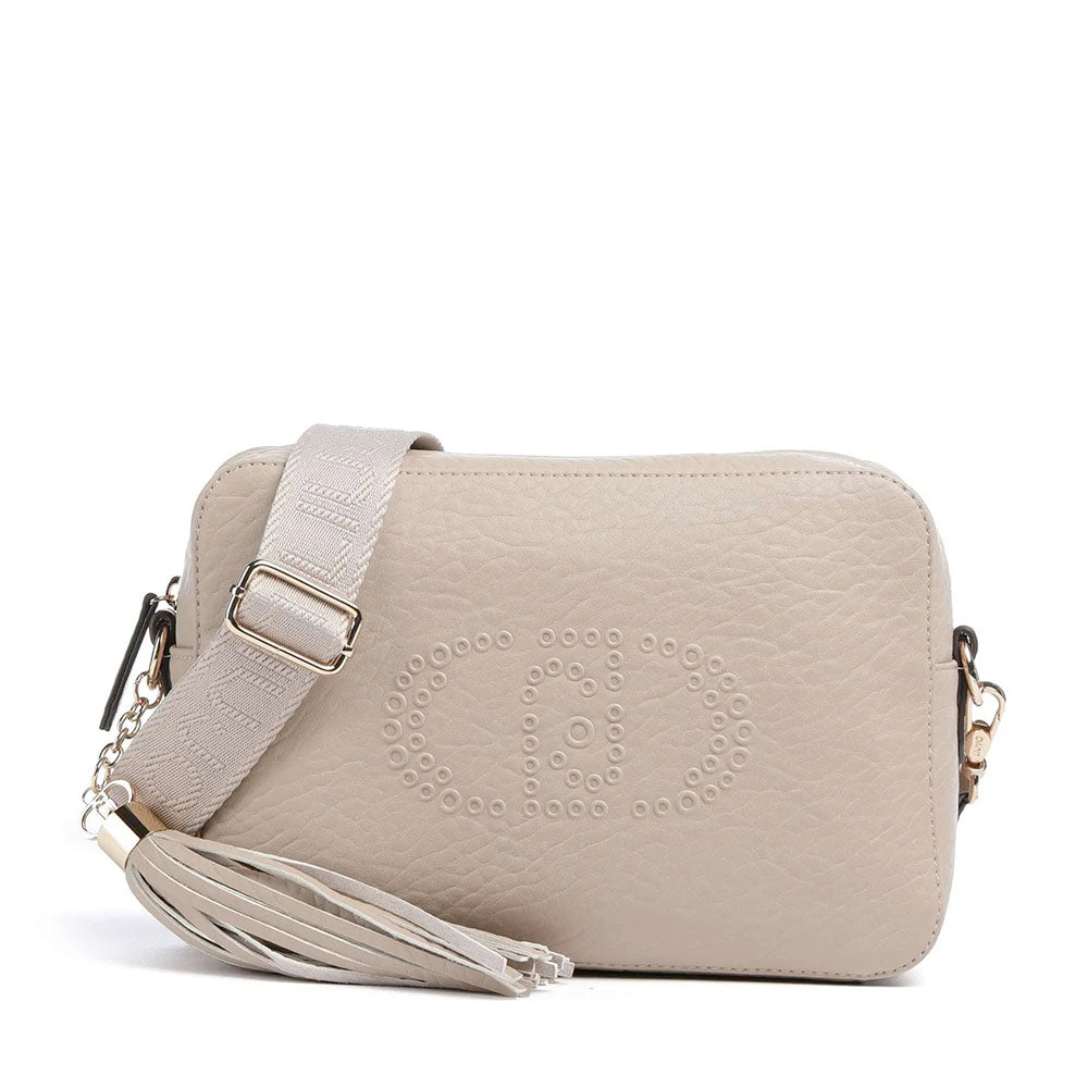 Borsa a Tracolla LIU JO Better con Logo e Nappa Beige