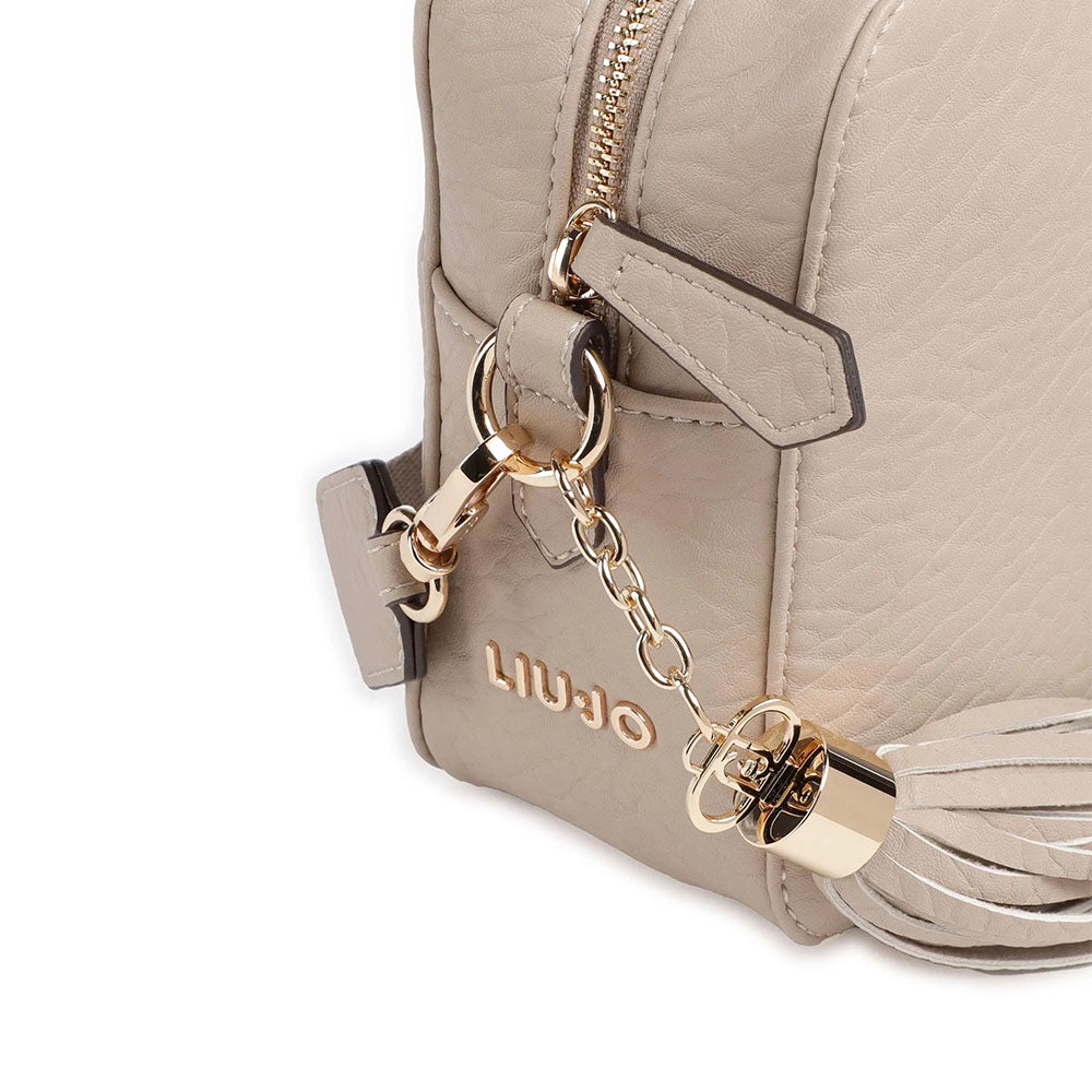 Borsa a Tracolla LIU JO Better con Logo e Nappa Beige