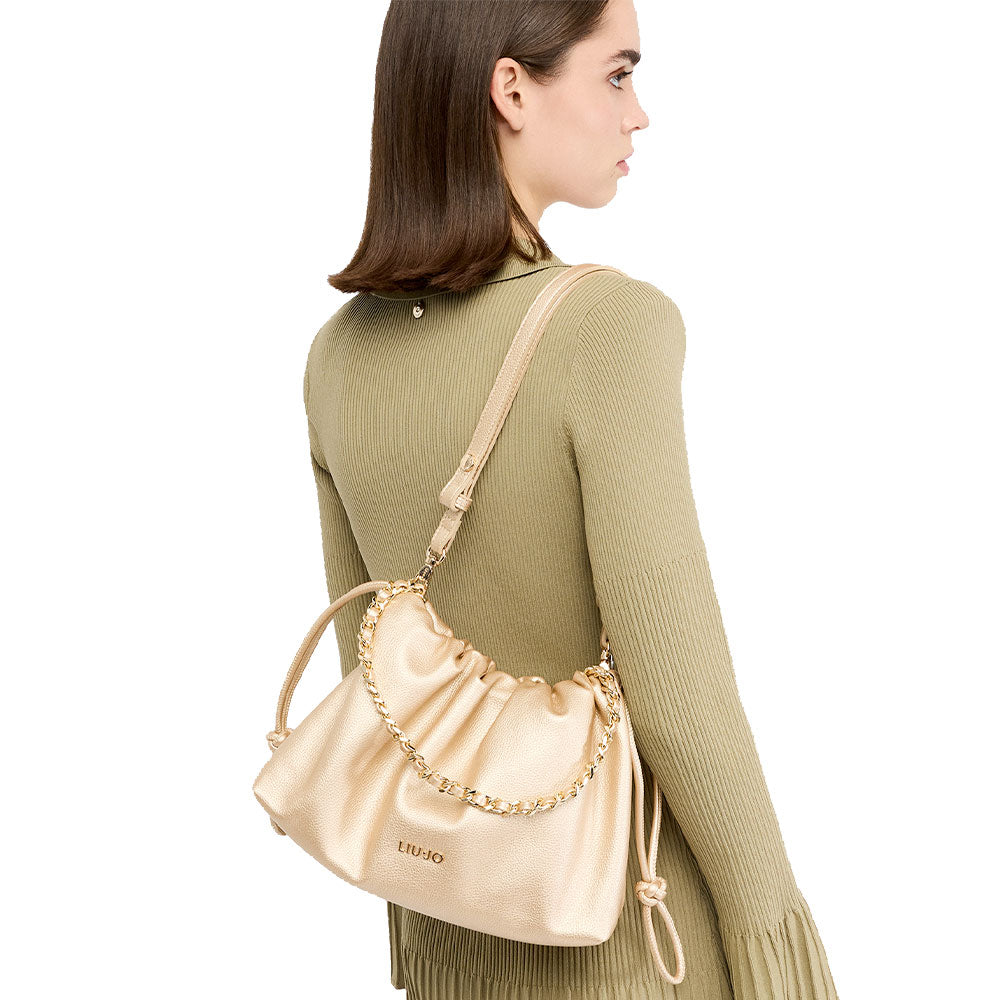 Borsa a Spalla con Catena LIU JO Better Light Gold