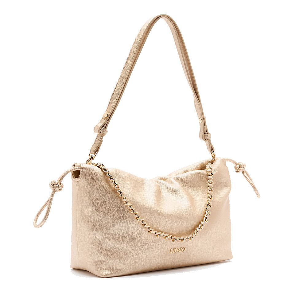 Borsa a Spalla con Catena LIU JO Better Light Gold