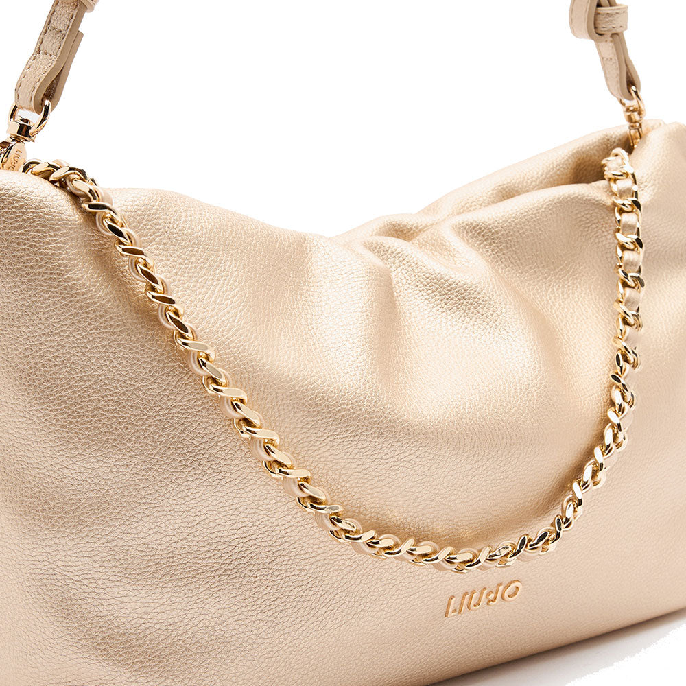 Borsa a Spalla con Catena LIU JO Better Light Gold