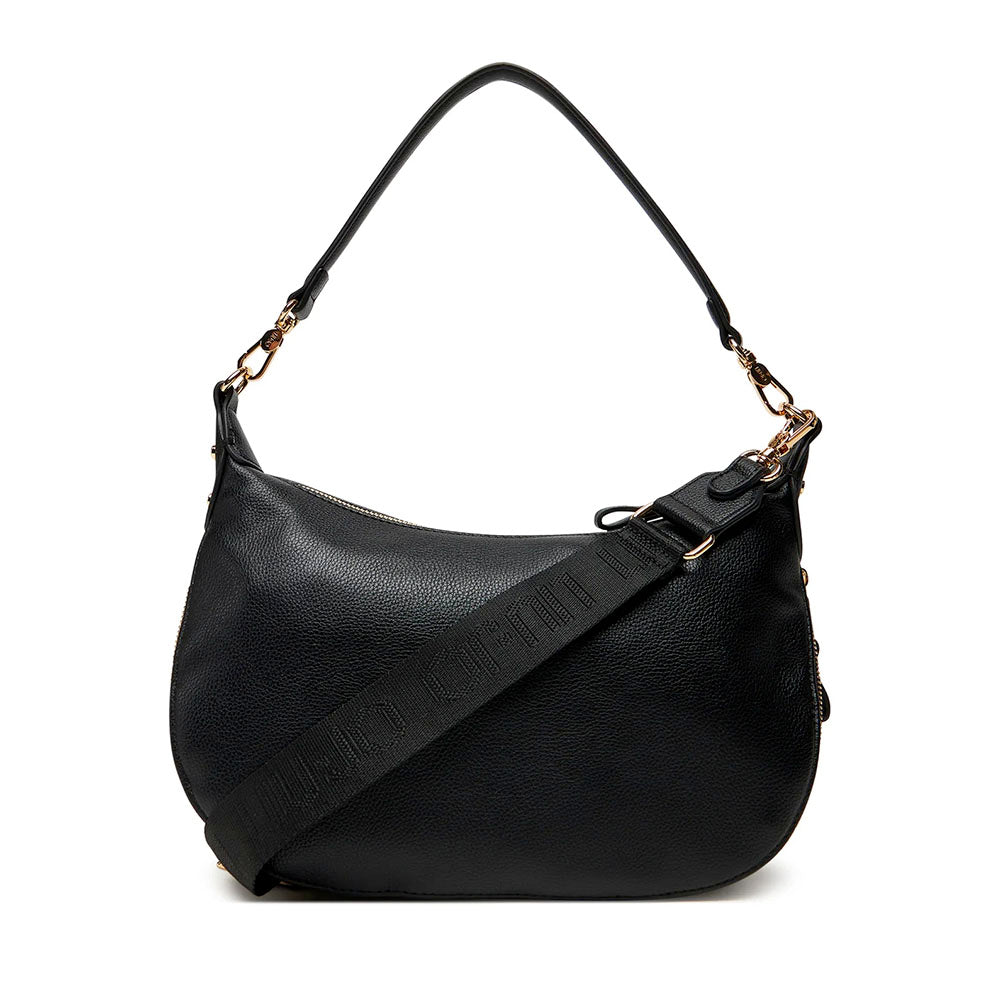 Hobo Bag Media con Tracolla LIU JO Better effetto Bottalato Nera