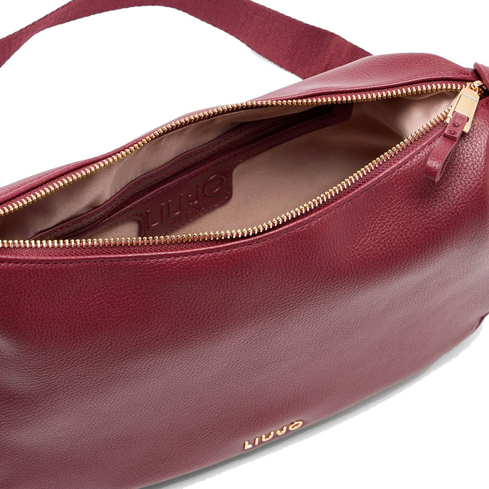 Hobo Bag Media con Tracolla LIU JO Better effetto Bottalato Red Wine
