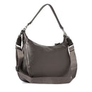 Hobo Bag Large con Tracolla LIU JO Better effetto Bottalato Antracite Metallizzato