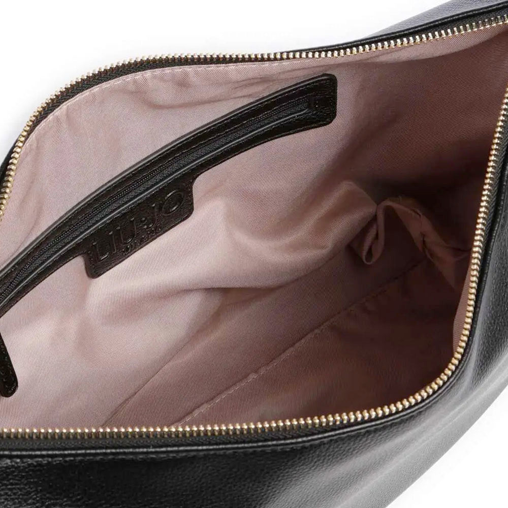 Hobo Bag Large con Tracolla LIU JO Better effetto Bottalato Nero