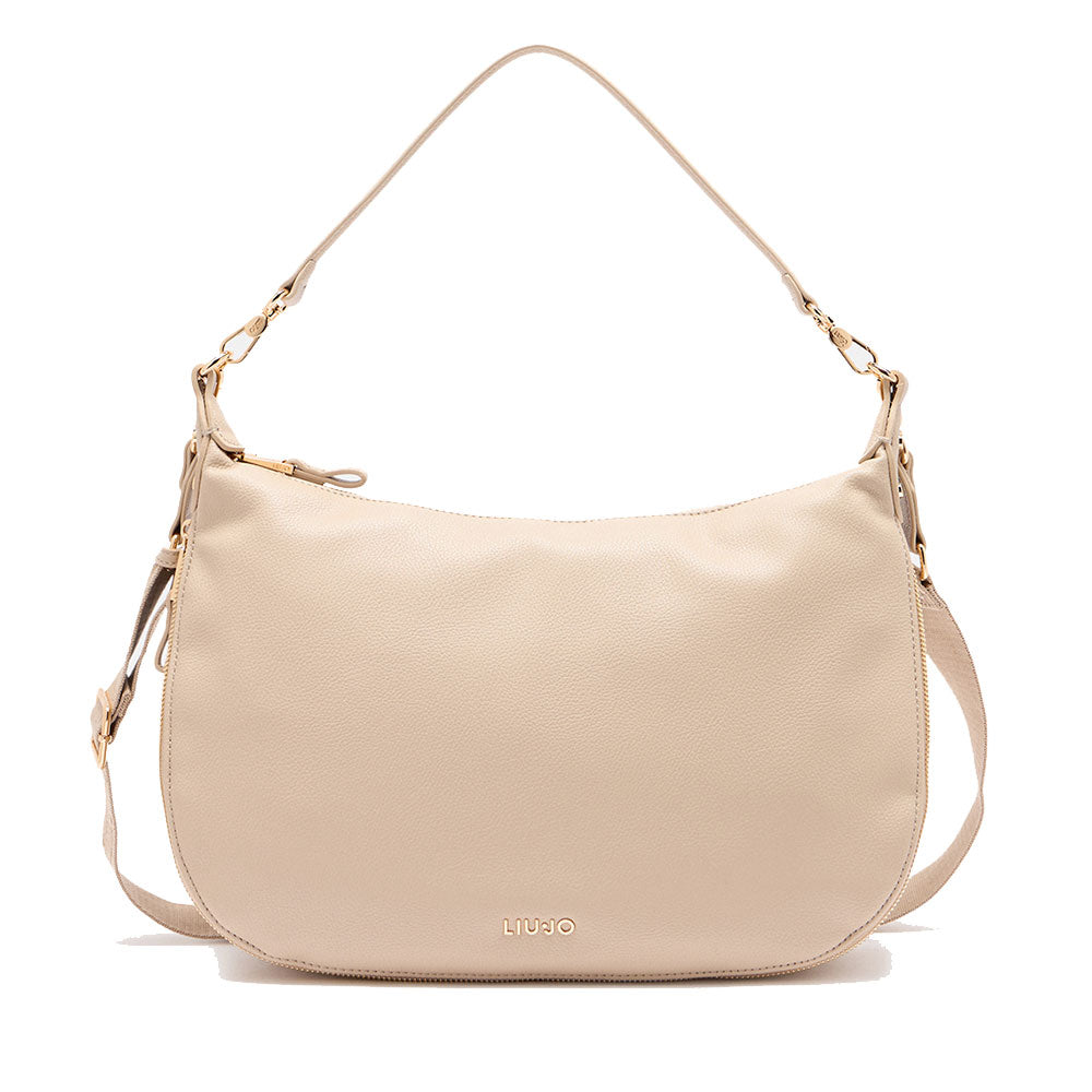 Hobo Bag Large con Tracolla LIU JO Better effetto Bottalato Beige