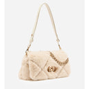 Borsa a Spalla Media LIU JO linea LaPuffy in Pelliccia Sintetica Trapuntata Marmo
