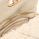 Borsa a Spalla Media LIU JO linea LaPuffy in Pelliccia Sintetica Trapuntata Marmo