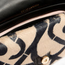 Borsa a Spalla Media LIU JO linea LaPuffy in Pelliccia Sintetica Beige con Logo All Over