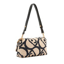 Borsa a Spalla Media LIU JO linea LaPuffy in Pelliccia Sintetica Beige con Logo All Over