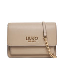 Borsa Donna con Tracolla in Catena LIU JO Better effetto Bottalato Desert Taupe
