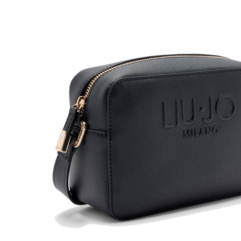 Borsa Donna a Tracolla LIU JO Better stampa Saffiano Nero