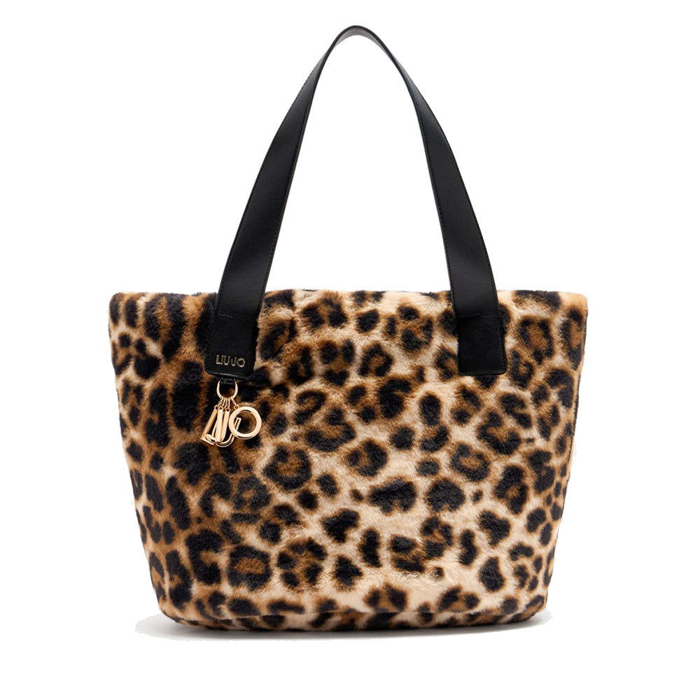 Shopping Bag Large LIU JO in Pelliccia Sintetica stampa Animalier