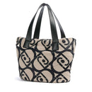 Shopping Bag Large LIU JO in Pelliccia Sintetica Beige con Logo All Over Nero