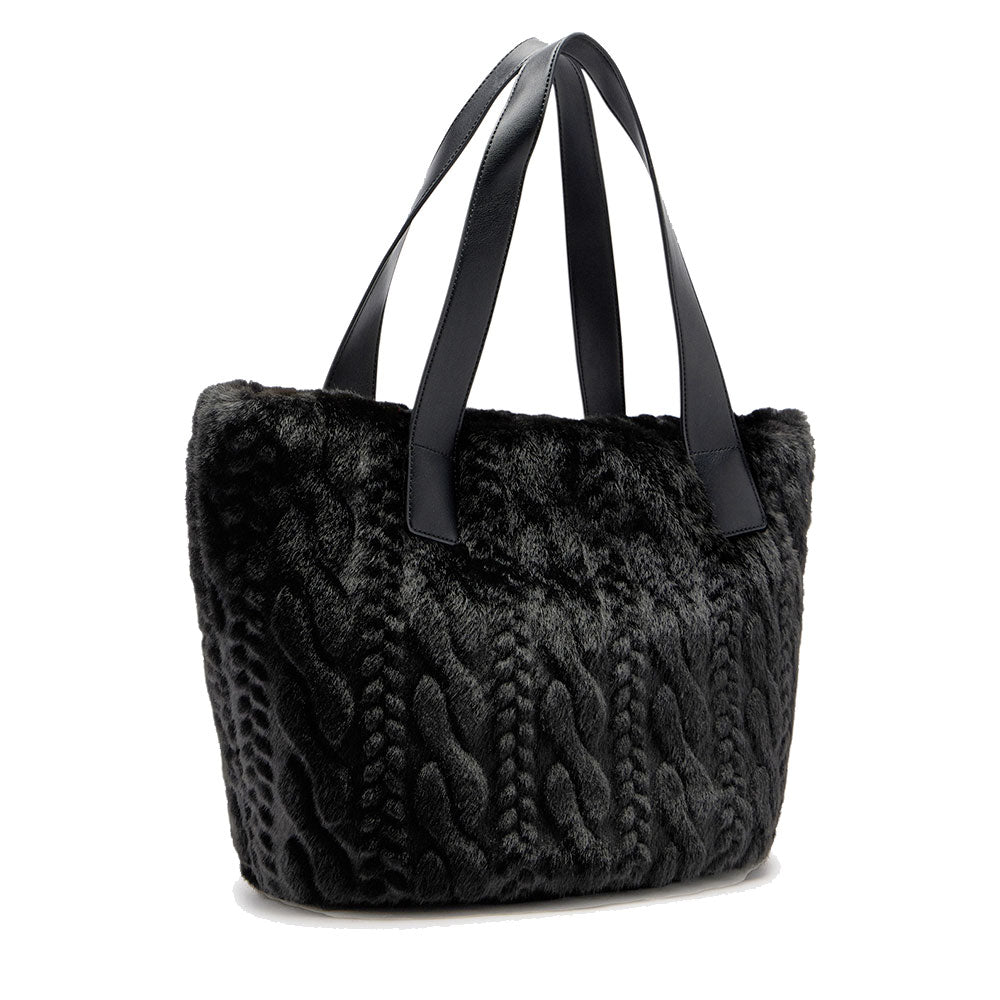 Shopping Bag Large LIU JO in Pelliccia Sintetica Nera