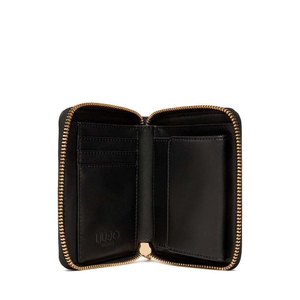 Portafoglio Donna Piccolo Zip Around LIU JO Better Nero