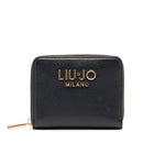 Portafoglio Donna Piccolo Zip Around LIU JO Better effetto Bottalato Nero