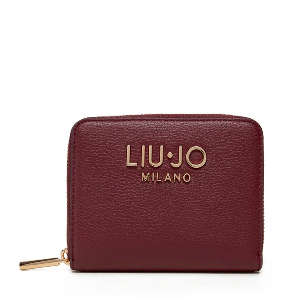 Portafoglio Donna Piccolo Zip Around LIU JO Better effetto Bottalato Red Wine