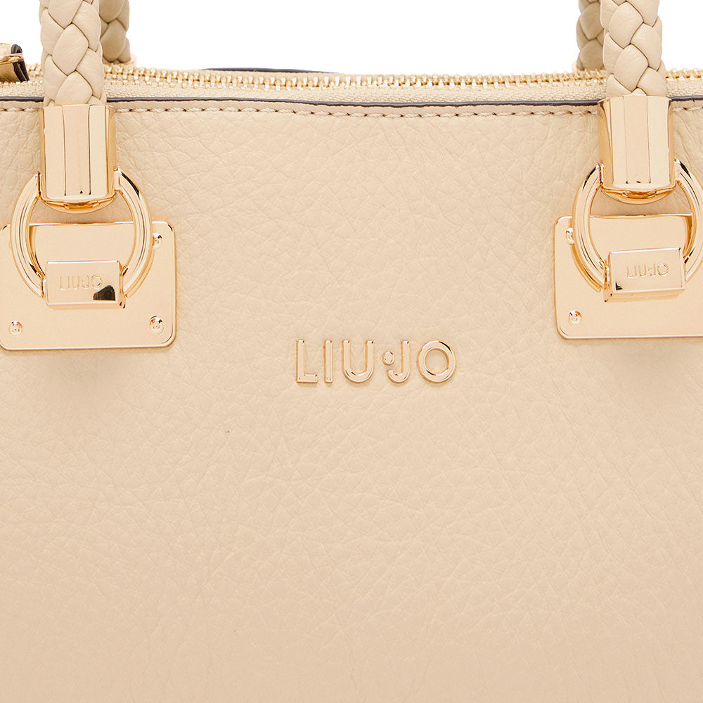 Borsa Donna a Mano Small LIU JO effetto Bottalato color Sabbia