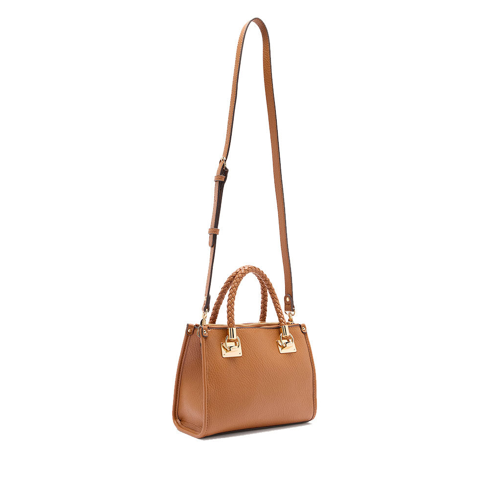 Borsa Donna a Mano Small LIU JO effetto Bottalato color Pan di Zenzero