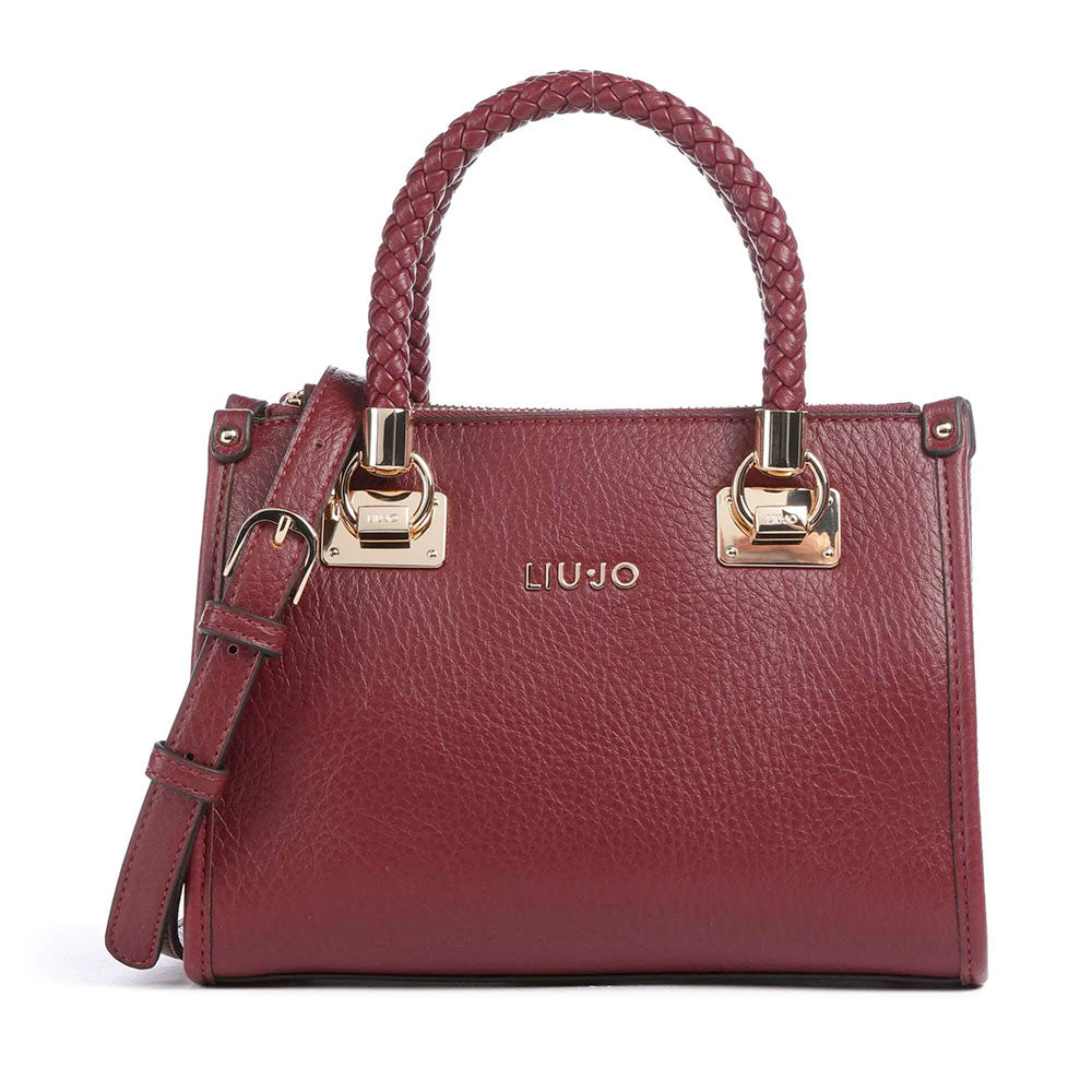 Borsa Donna a Mano Small LIU JO effetto Bottalato Red Wine